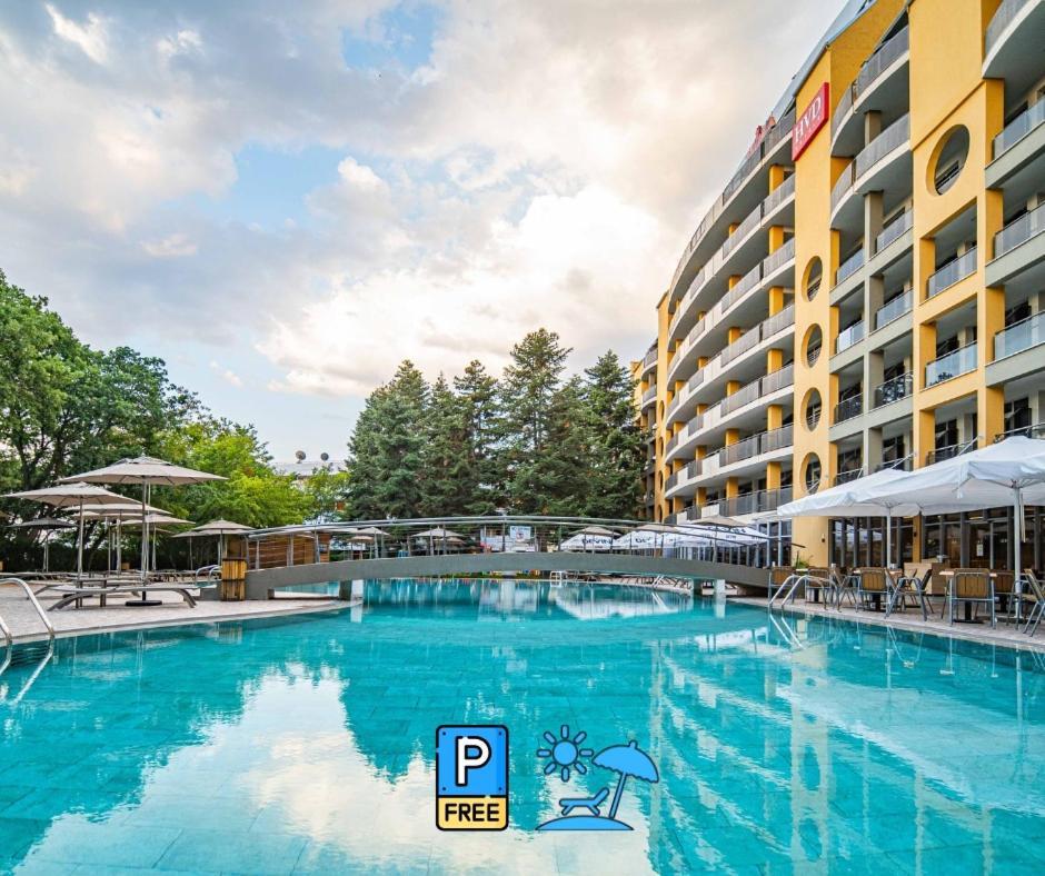 Hvd Viva Club Ultra All Inclusive - Private Beach & Free Parking Zlatni pjasătsi Eksteriør bilde